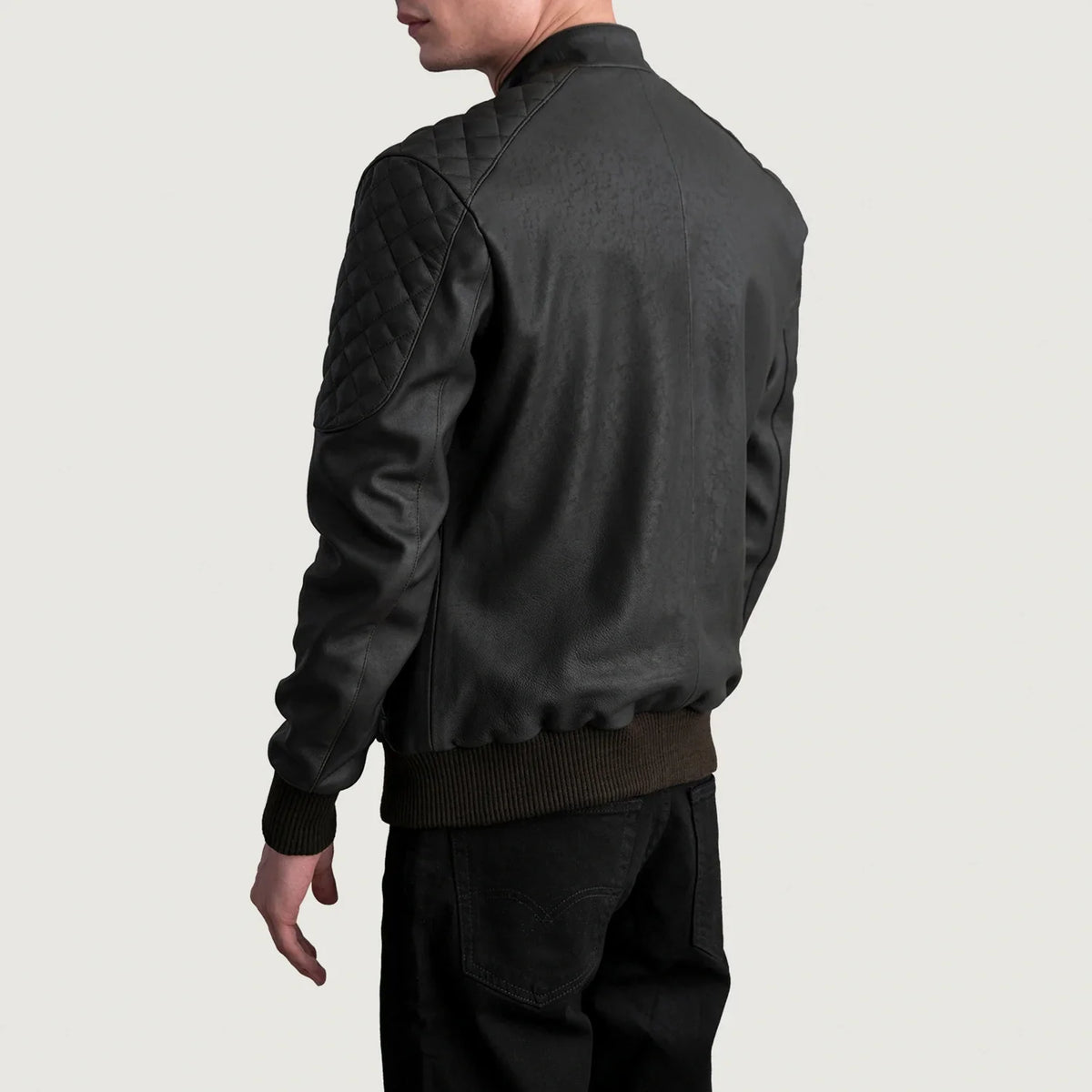 Sven Leren Bomberjack voor Heren – alternate product view 6