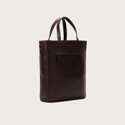 
The Poet Vintage Brown Leather Tote Bag For Men & Women - Gestructureerd zijprofiel met vouwdiepte & volume