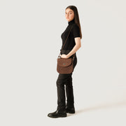 
The Sandra Vintage Lichtbruin Leather Saddle Bag – alternate product view 9