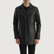 
Urban Slate Zwart Leren Jas voor Heren in Black Cowhide (Lt-071) Leather - Vooraanzicht & getailleerd silhouet | Online kopen