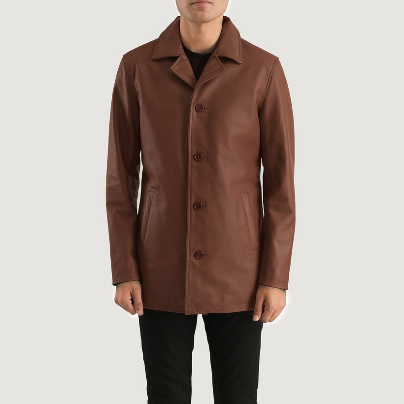 Urban Slate Bruin Leren Jas voor Heren