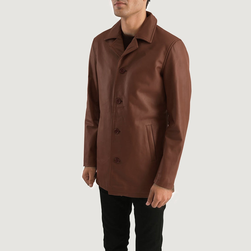 Urban Slate Bruin Leren Jas voor Heren