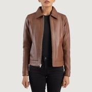 
Vixen Classic Collar Leren Jas voor Dames – alternate product view 1