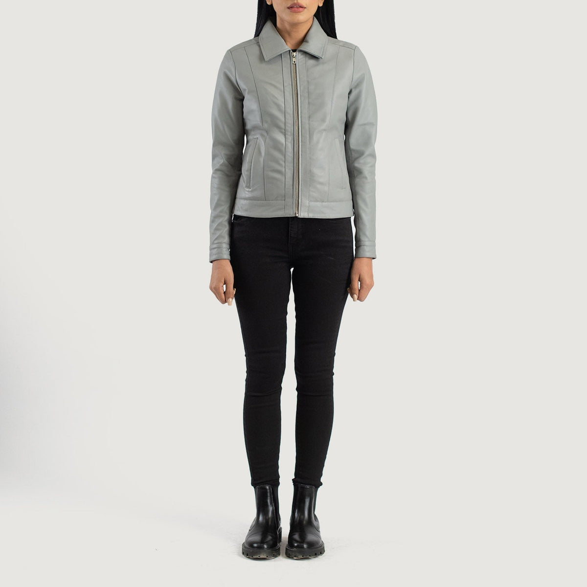
Vixen Classic Collar Leren Jas voor Dames – alternate product view 3