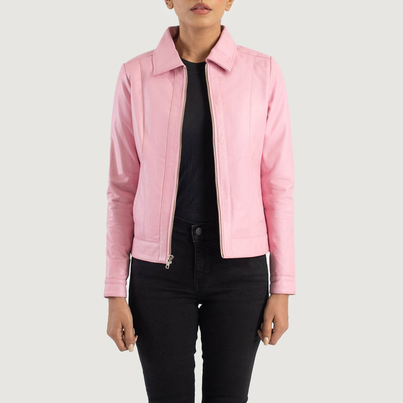 Vixen Classic Collar Leren Jas voor Dames