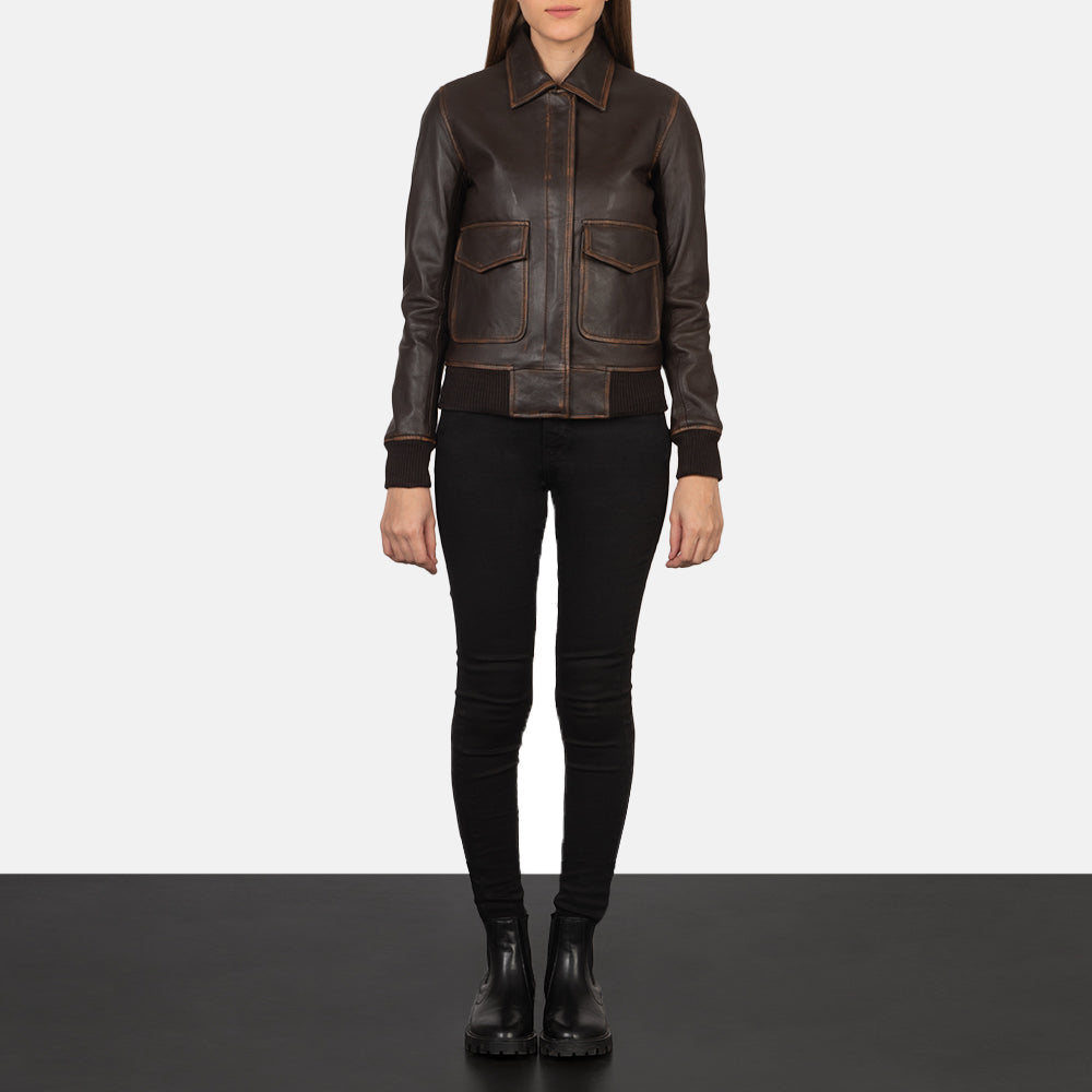 
Westa A-2 Leren Bomberjack voor Dames – alternate product view 3