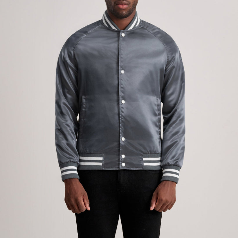 Xander Grey Varsity Leren Jas voor Heren