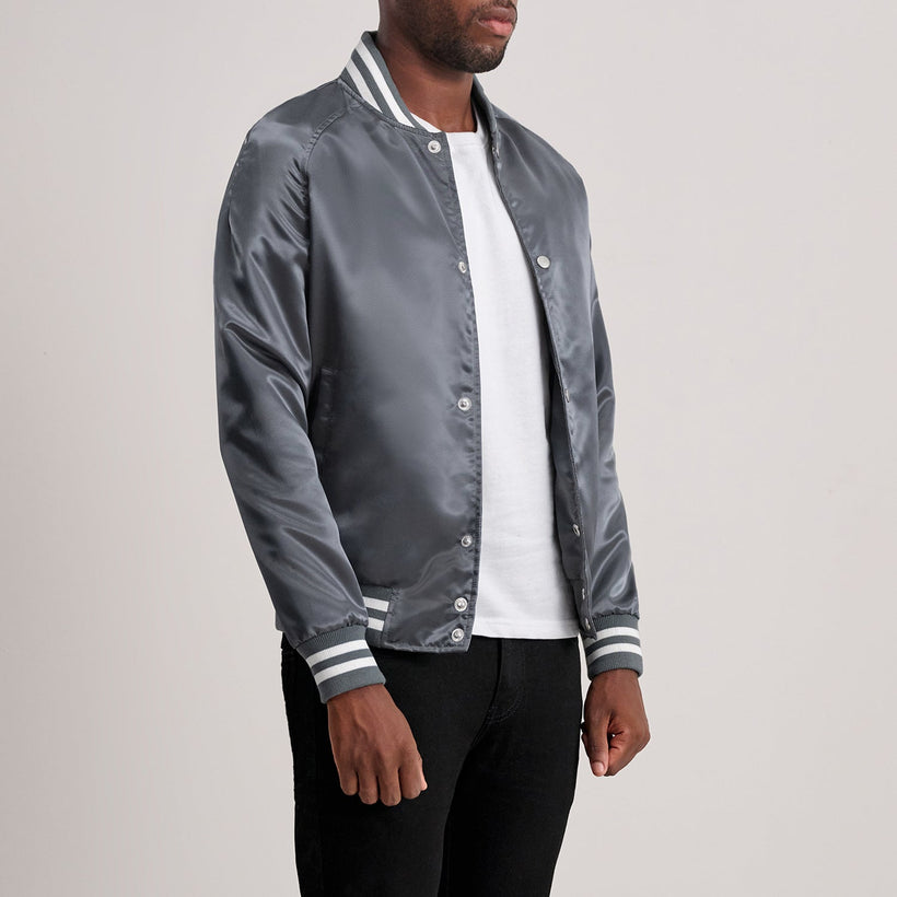 Xander Grey Varsity Leren Jas voor Heren
