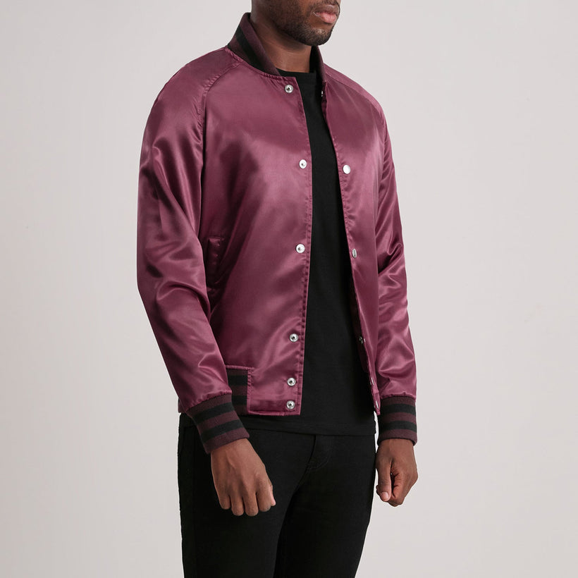 Xander Kastanjebruin Varsity Leren Jas voor Heren