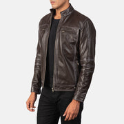 Youngster Leren Bikerjack voor Heren – alternate product view 2