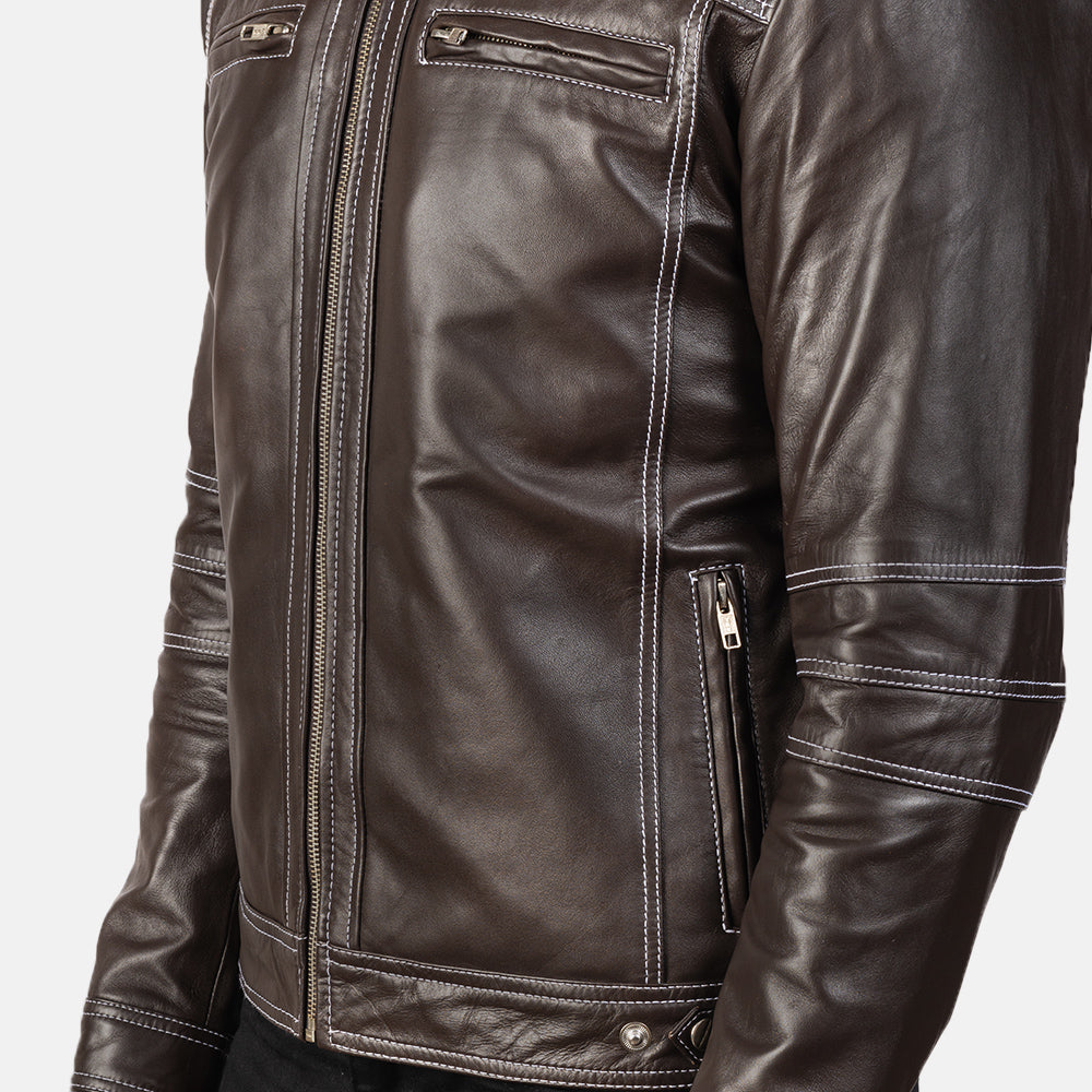 Youngster Leren Bikerjack voor Heren – alternate product view 6