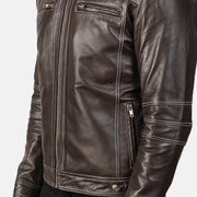 Youngster Leren Bikerjack voor Heren – alternate product view 6