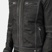 Youngster Leren Bikerjack voor Heren – alternate product view 6
