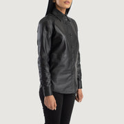 Zenith Shirt Leren Jas voor Dames – alternate product view 2