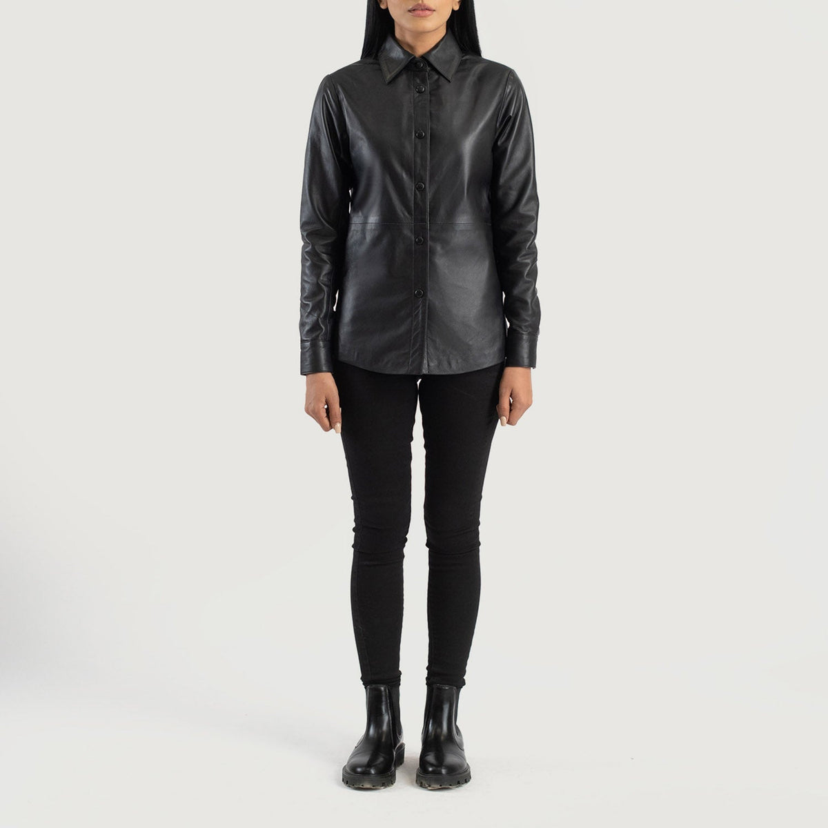 Zenith Shirt Leren Jas voor Dames – alternate product view 3