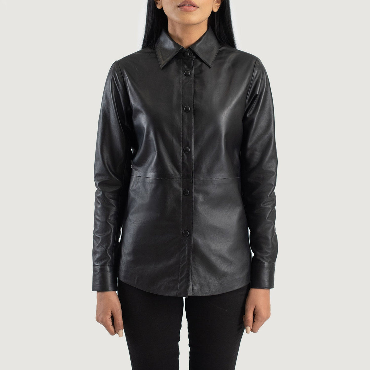 Zenith Shirt Leren Jas voor Dames – alternate product view 4
