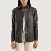 Zenith Shirt Leren Jas voor Dames – alternate product view 1
