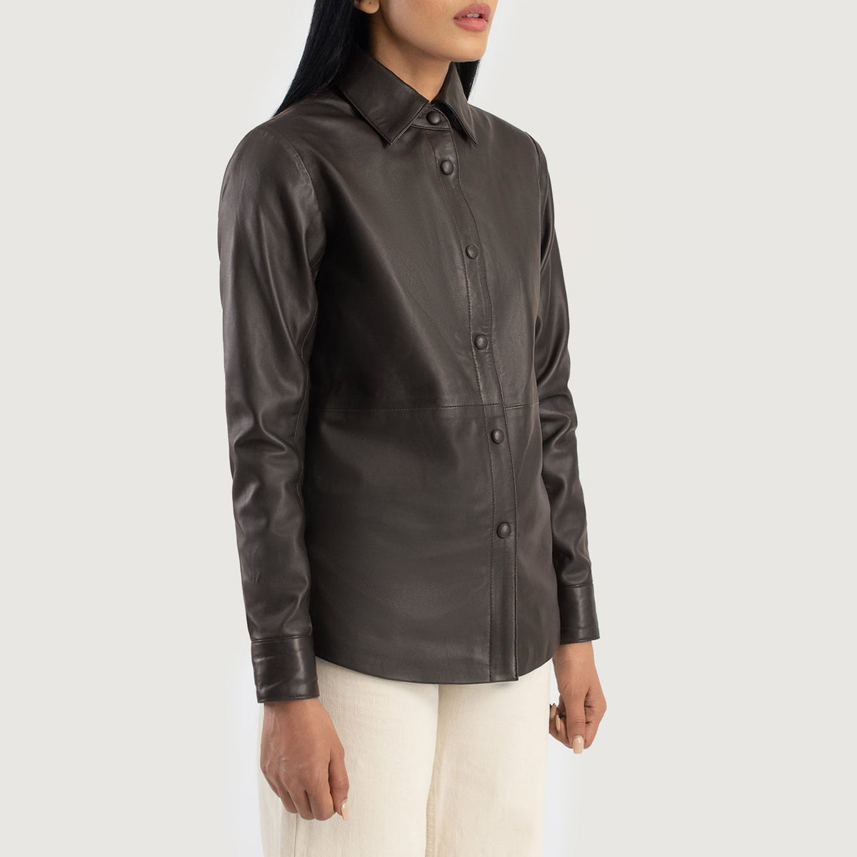 Zenith Shirt Leren Jas voor Dames – alternate product view 2