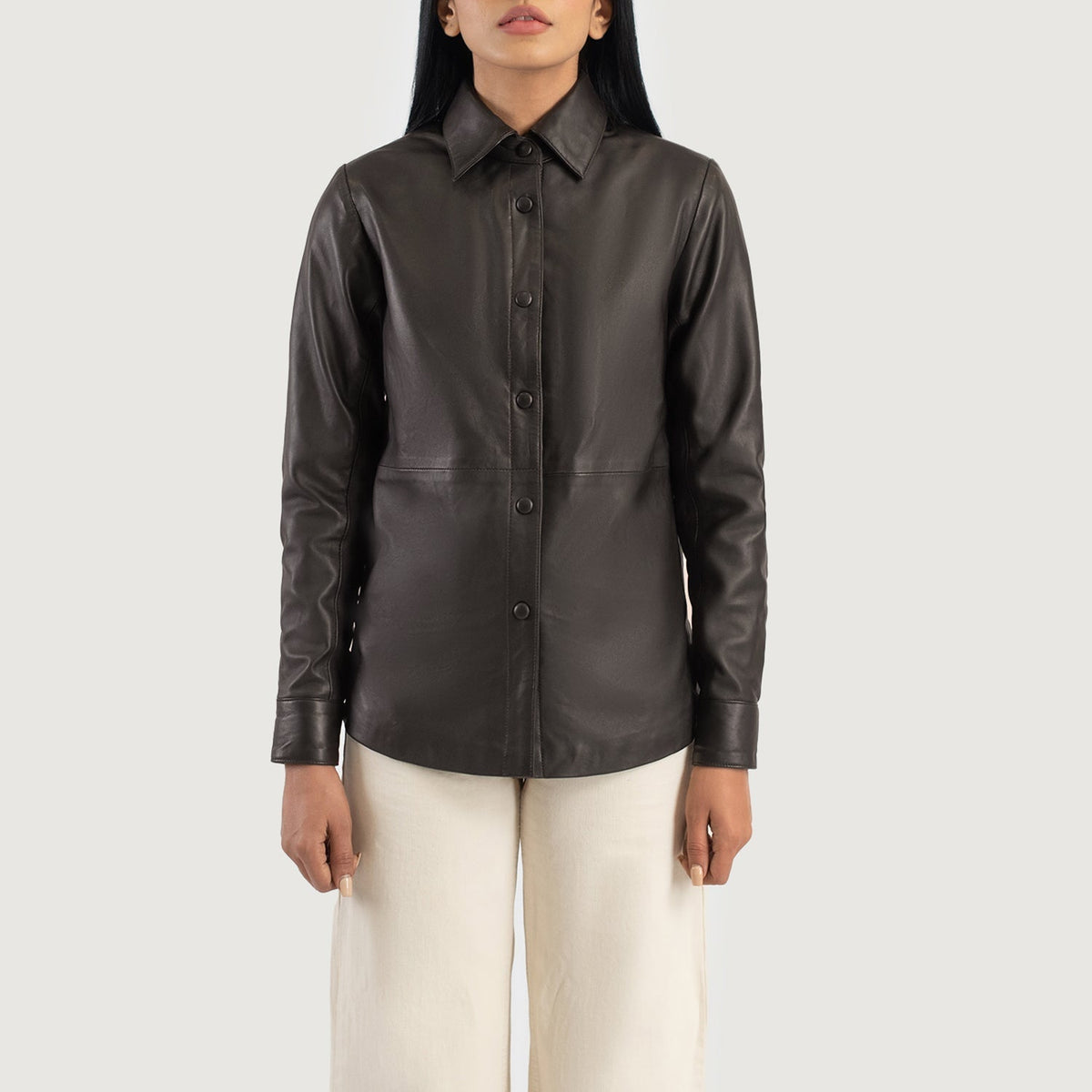 Zenith Shirt Leren Jas voor Dames – alternate product view 4