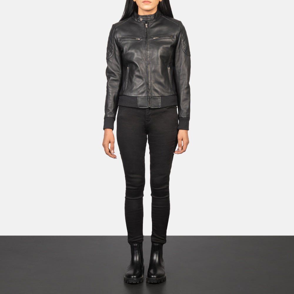 
Zenna Leren Bomberjack voor Dames – alternate product view 3