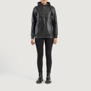 Zest Hooded Pullover Leren Jas voor Dames – alternate product view 3