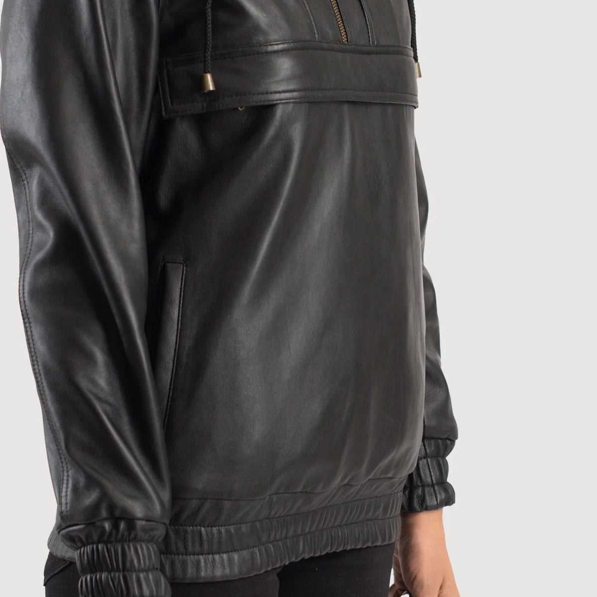 Zest Hooded Pullover Leren Jas voor Dames – alternate product view 4