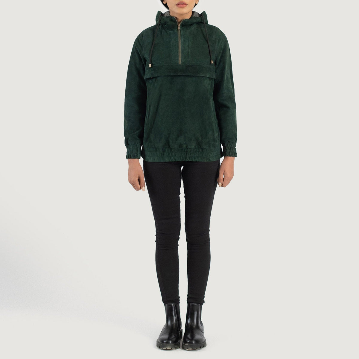 Zest Hooded Pullover Leren Jas voor Dames – alternate product view 3