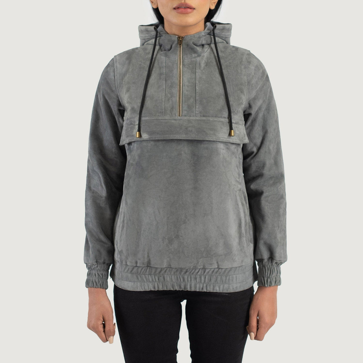 Zest Hooded Pullover Leren Jas voor Dames – alternate product view 1