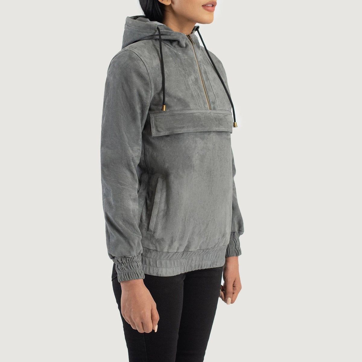 Zest Hooded Pullover Leren Jas voor Dames – alternate product view 2