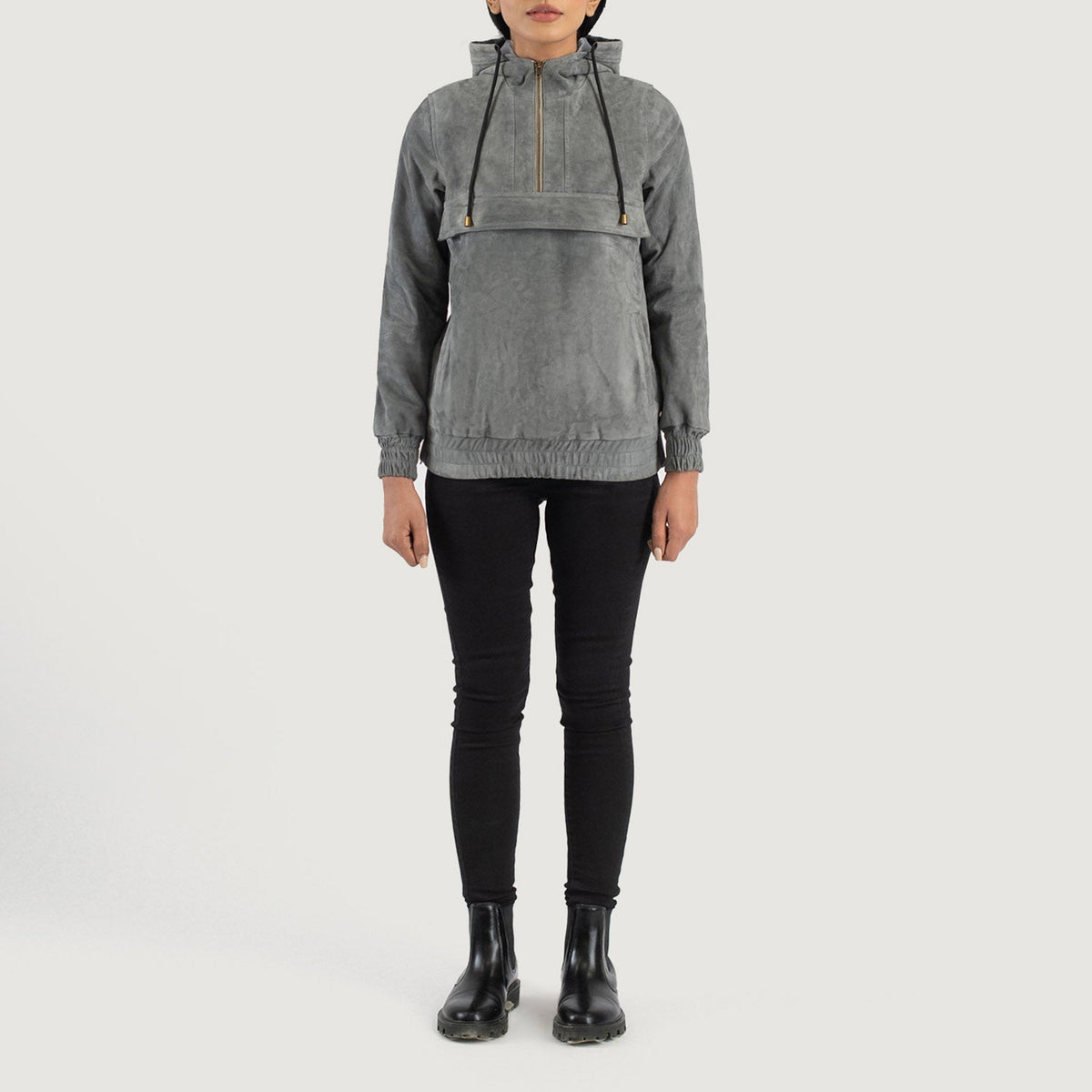 Zest Hooded Pullover Leren Jas voor Dames – alternate product view 3